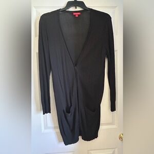 New York & Company black button down sweater. Size Large; good condition